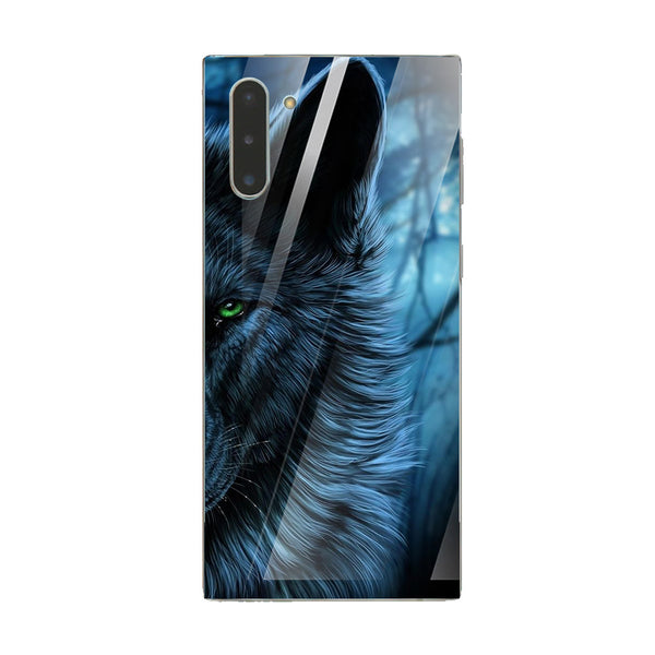 Wolf Eyes Tempered Glass Phone Case for Samsung Galaxy Note 10