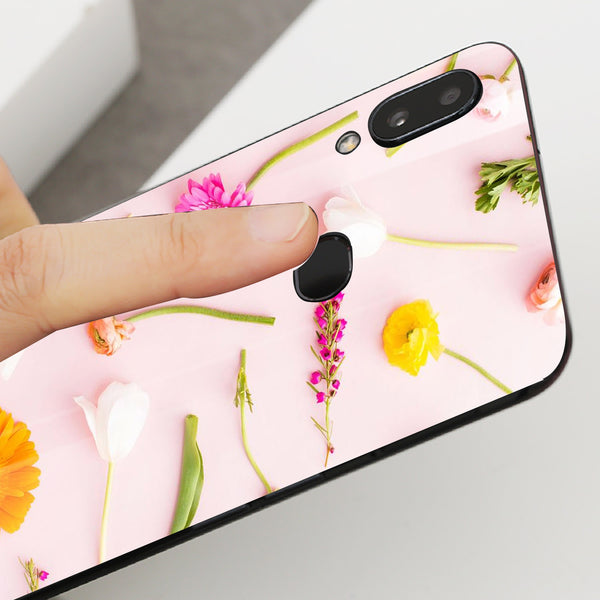 Beautiful Flowers Tempered Glass Phone Case for Samsung Galaxy A10S