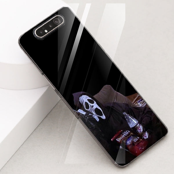 Halloween Skull Tempered Glass Phone Case for Samsung Galaxy A80