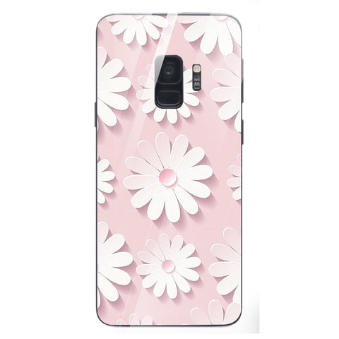 Beautiful Flowers Tempered Glass Phone Case for Samsung Galaxy S9