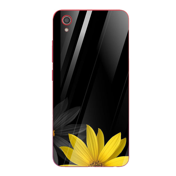 Beautiful Flowers Tempered Glass Phone Case for Vivo Y91