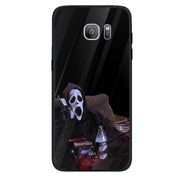 Halloween Skull Tempered Glass Phone Case for Samsung Galaxy S7 Edge