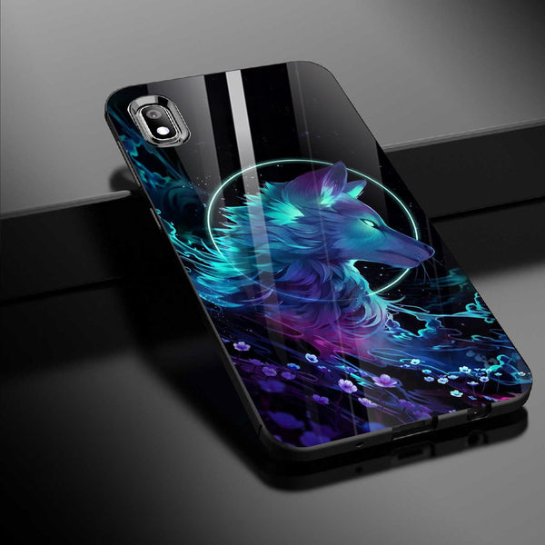 Wolf Eyes Tempered Glass Phone Case for Samsung Galaxy A10