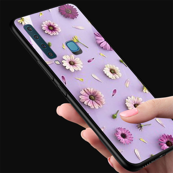 Beautiful Flowers Tempered Glass Phone Case for Samsung Galaxy A9 2018