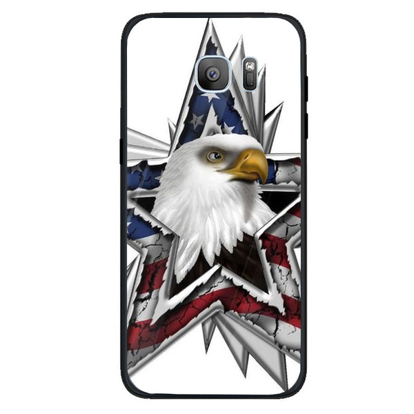 Eagle Tempered Glass Phone Case for Samsung Galaxy S7 Edge