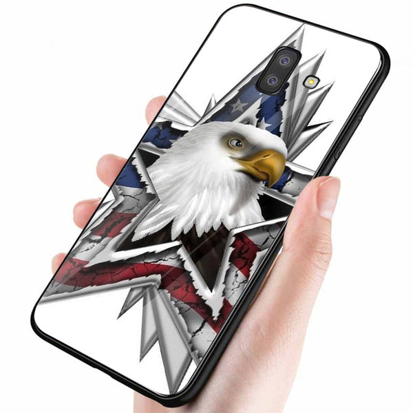 Eagle Tempered Glass Phone Case for Samsung Galaxy J6 Plus