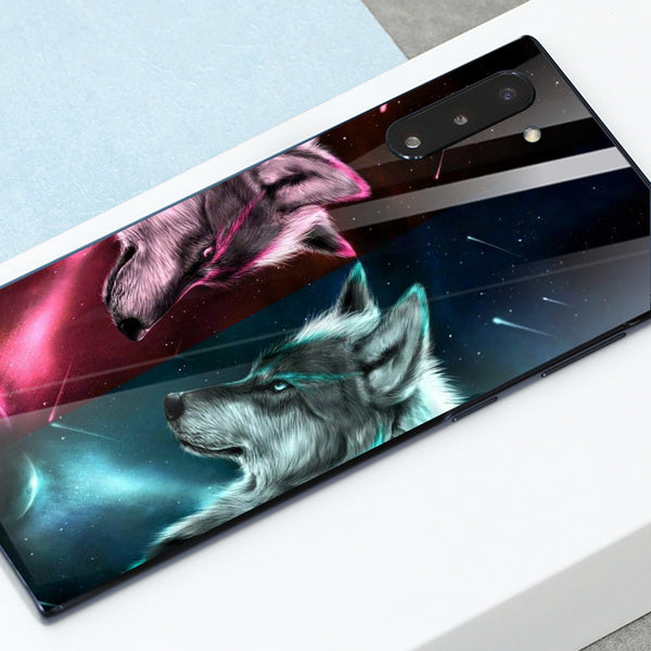 Wolf Eyes Tempered Glass Phone Case for Samsung Galaxy Note 10