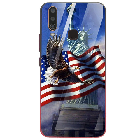 Eagle Tempered Glass Phone Case for Vivo Y15