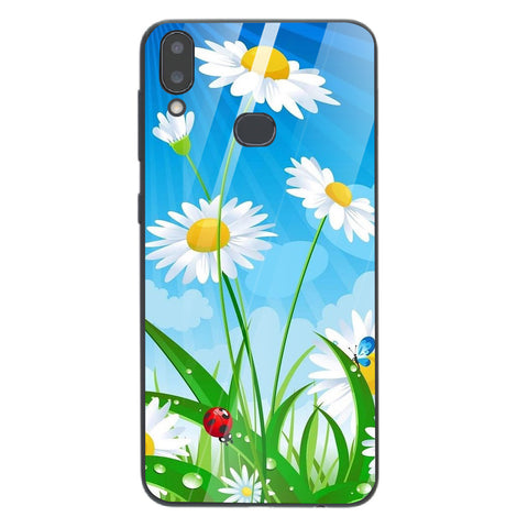 Beautiful Flowers Tempered Glass Phone Case for Samsung Galaxy A10S