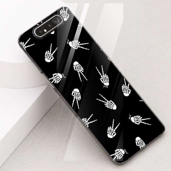 Halloween Skull Tempered Glass Phone Case for Samsung Galaxy A80