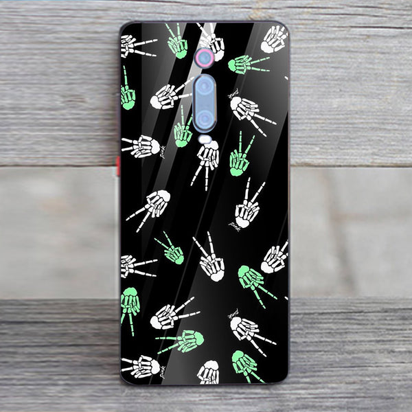 Halloween Skull Tempered Glass Phone Case for Xiaomi Redmi K20
