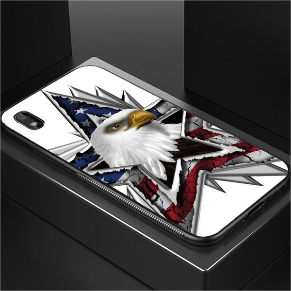 Eagle Tempered Glass Phone Case for Samsung Galaxy A10