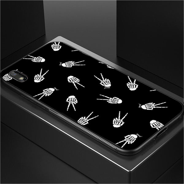 Halloween Skull Tempered Glass Phone Case for Samsung Galaxy A10