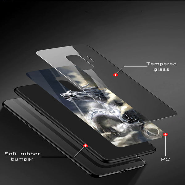 Dragon Tempered Glass Phone Case for Samsung Galaxy S9
