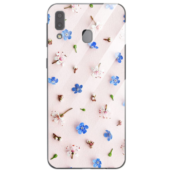 Beautiful Flowers Tempered Glass Phone Case for Samsung Galaxy A30