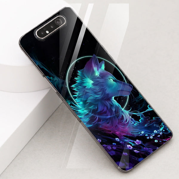 Wolf Eyes Tempered Glass Phone Case for Samsung Galaxy A80