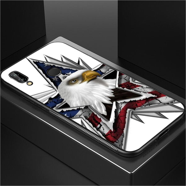 Eagle Tempered Glass Phone Case for Samsung Galaxy M20