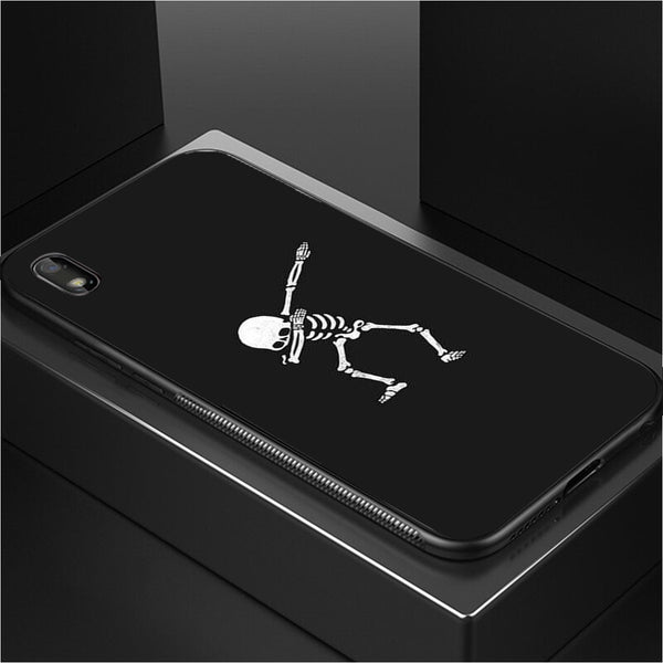 Halloween Skull Tempered Glass Phone Case for Samsung Galaxy A10