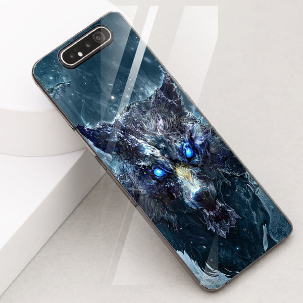 Wolf Eyes Tempered Glass Phone Case for Samsung Galaxy A80