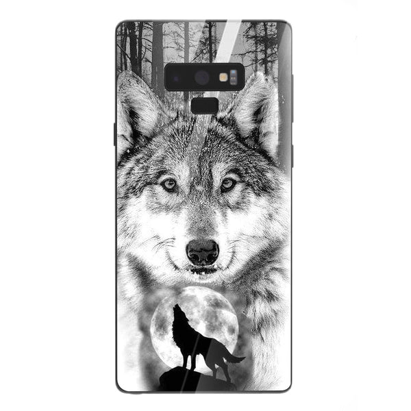 Wolf Eyes Tempered Glass Phone Case for Samsung Galaxy Note 9