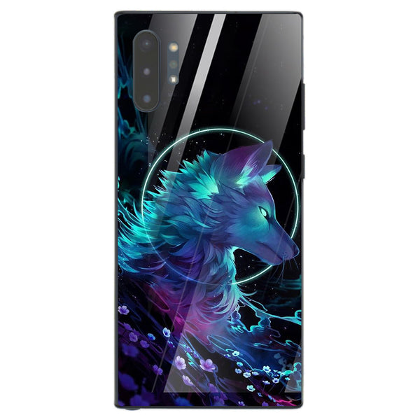 Wolf Eyes Tempered Glass Phone Case for Samsung Galaxy Note 10 Plus