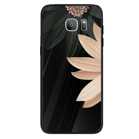 Beautiful Flowers Tempered Glass Phone Case for Samsung Galaxy S7
