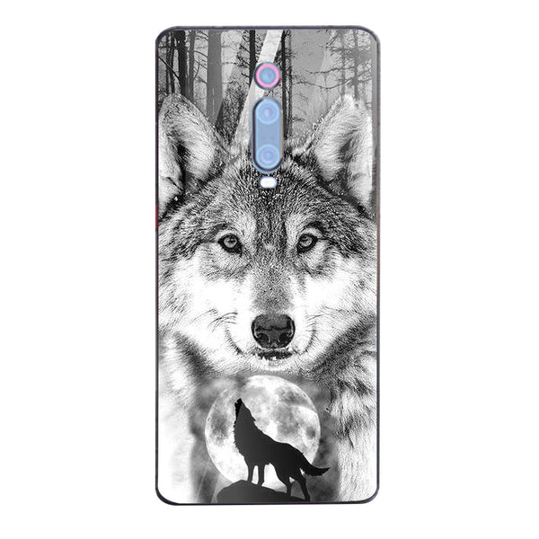 Wolf Eyes Tempered Glass Phone Case for Xiaomi Redmi K20