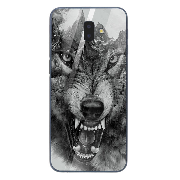 Wolf Eyes Tempered Glass Phone Case for Samsung Galaxy J6 Plus