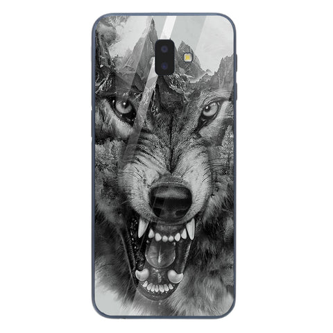 Wolf Eyes Tempered Glass Phone Case for Samsung Galaxy J6 Plus