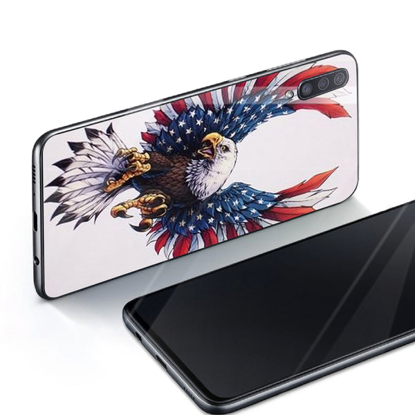 Eagle Tempered Glass Phone Case for Samsung Galaxy A70
