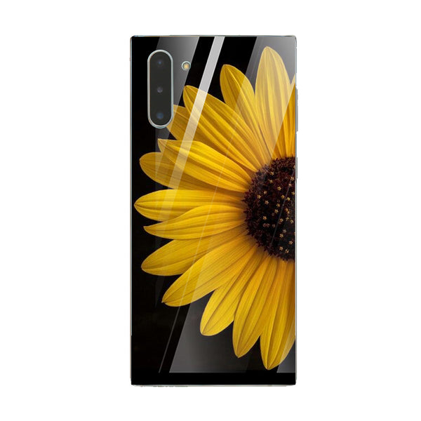 Beautiful Flowers Tempered Glass Phone Case for Samsung Galaxy Note 10