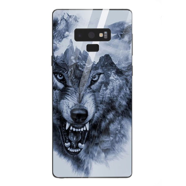 Wolf Eyes Tempered Glass Phone Case for Samsung Galaxy Note 9