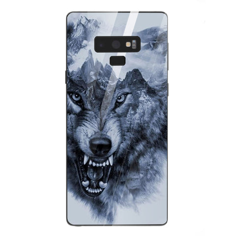 Wolf Eyes Tempered Glass Phone Case for Samsung Galaxy Note 9