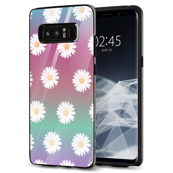 Beautiful Flowers Tempered Glass Phone Case for Samsung Galaxy Note 8