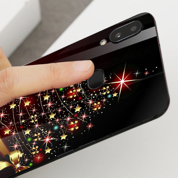 Merry Chrismas Tempered Glass Phone Case for Samsung Galaxy A10S