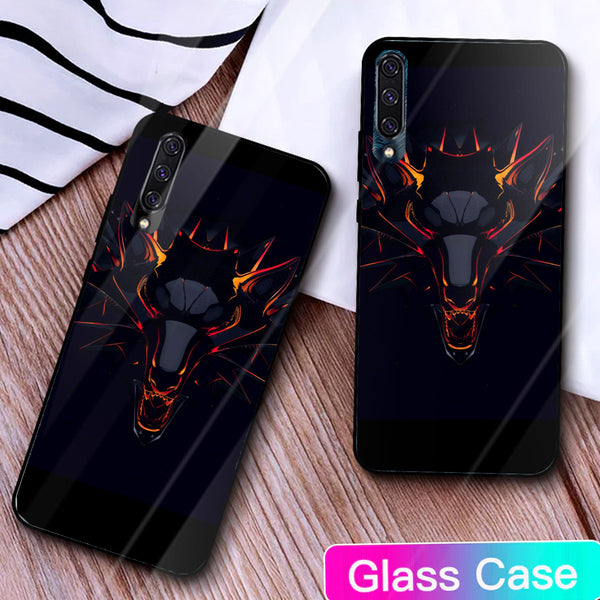 Wolf Eyes Tempered Glass Phone Case for Samsung Galaxy A50S