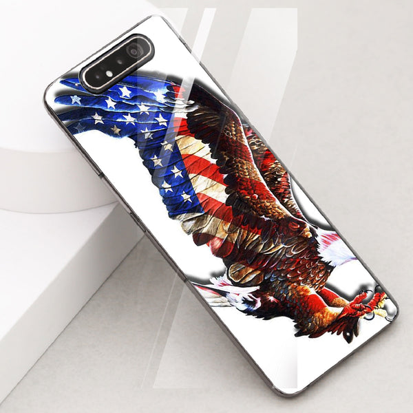 Eagle Tempered Glass Phone Case for Samsung Galaxy A80