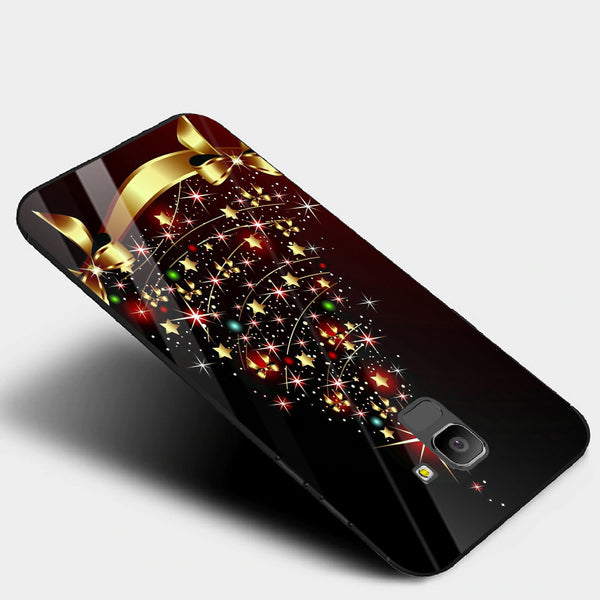 Merry Chrismas Tempered Glass Phone Case for Samsung Galaxy J6 2018