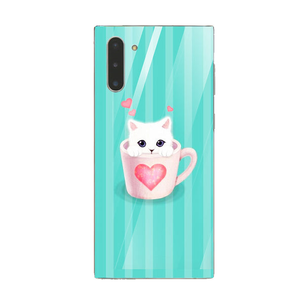 Cute Teddy Bear Tempered Glass Phone Case for Samsung Galaxy Note 10