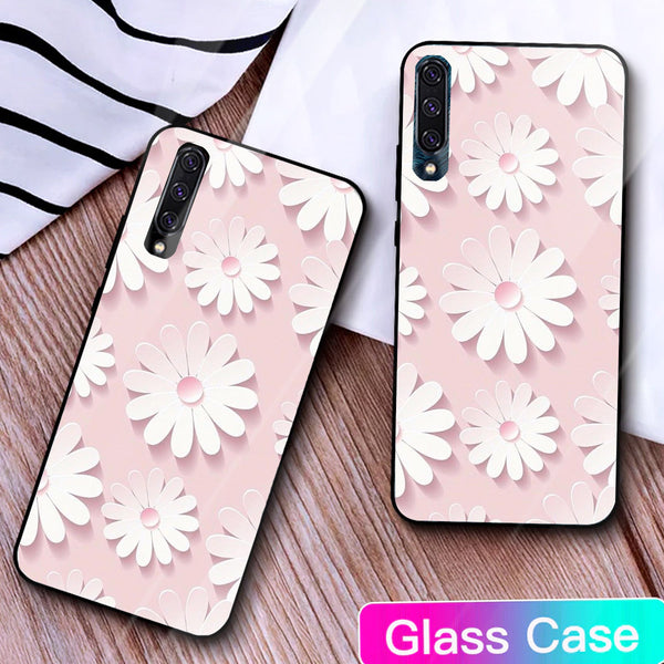 Beautiful Flowers Tempered Glass Phone Case for Samsung Galaxy A50S
