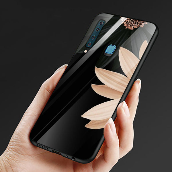 Beautiful Flowers Tempered Glass Phone Case for Samsung Galaxy A9 2018