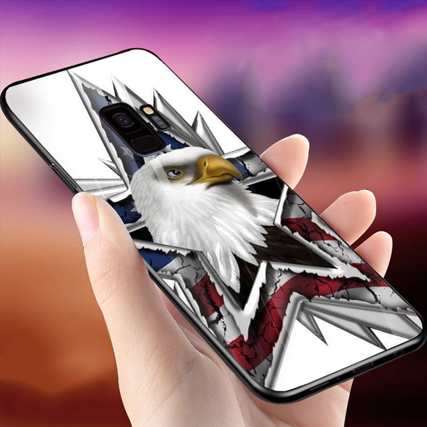 Eagle Tempered Glass Phone Case for Samsung Galaxy S9