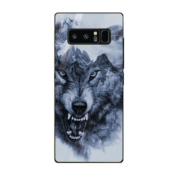 Wolf Eyes Tempered Glass Phone Case for Samsung Galaxy Note 8