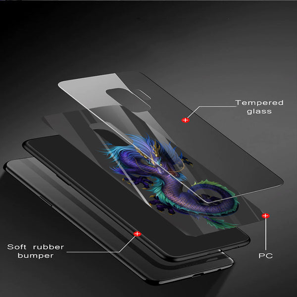 Dragon Tempered Glass Phone Case for Samsung Galaxy S9 Plus