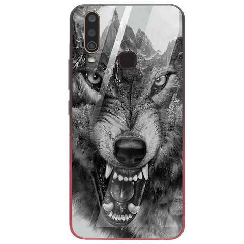 Wolf Eyes Tempered Glass Phone Case for Vivo Y17
