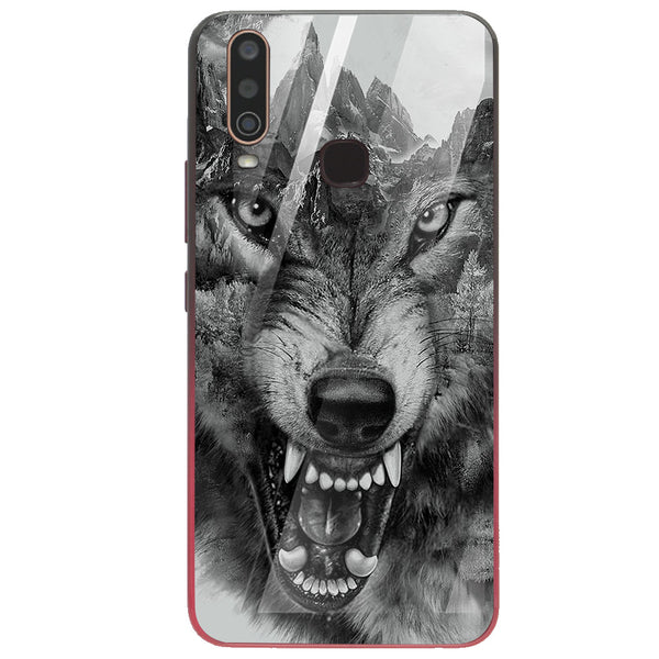 Wolf Eyes Tempered Glass Phone Case for Vivo Y15