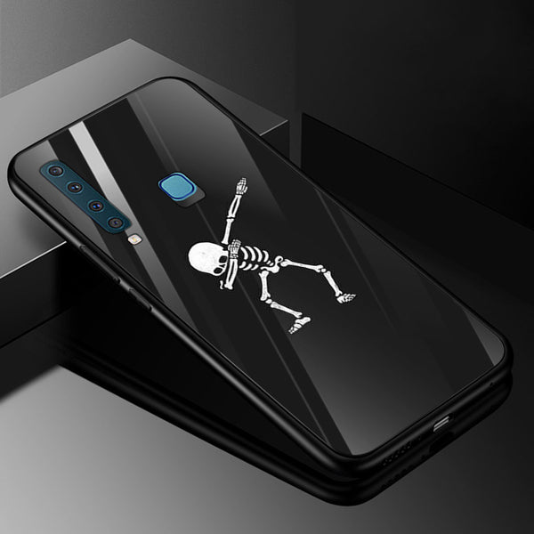 Halloween Skull Tempered Glass Phone Case for Samsung Galaxy A9 2018
