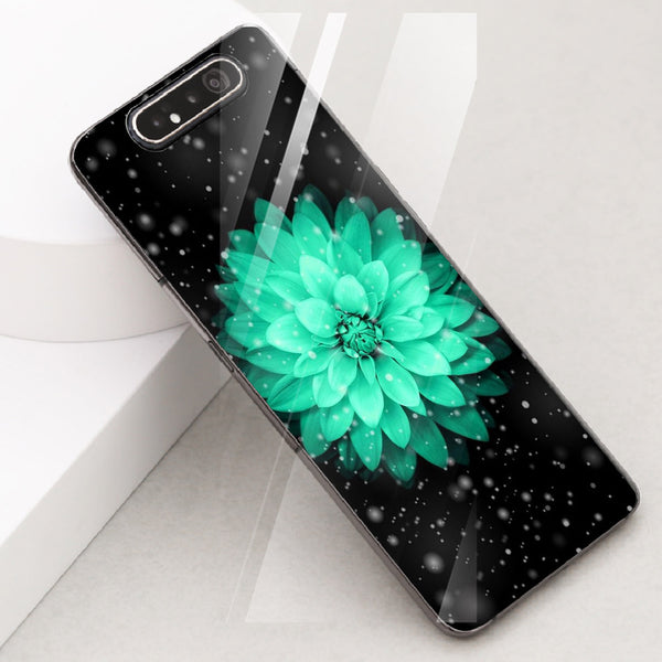 Beautiful Flowers Tempered Glass Phone Case for Samsung Galaxy A80
