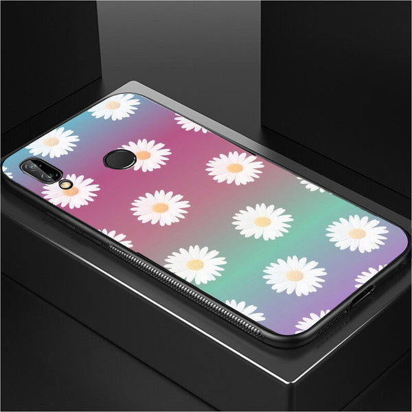 Beautiful Flowers Tempered Glass Phone Case for Samsung Galaxy A20