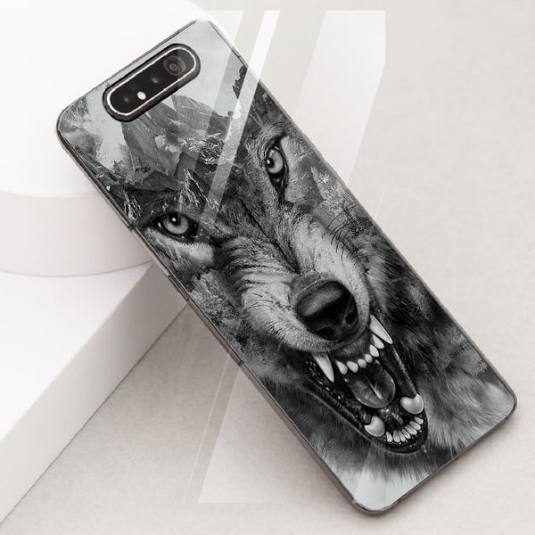 Wolf Eyes Tempered Glass Phone Case for Samsung Galaxy A80